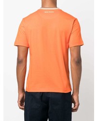 T-shirt à col rond brodé orange Wales Bonner