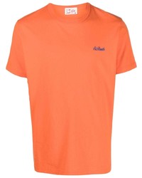 T-shirt à col rond brodé orange MC2 Saint Barth
