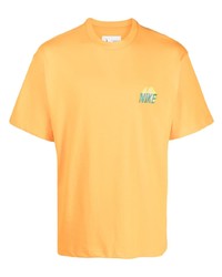 T-shirt à col rond brodé orange Nike