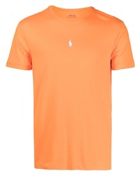 T-shirt à col rond brodé orange Polo Ralph Lauren