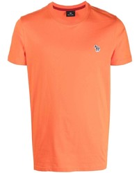 T-shirt à col rond brodé orange PS Paul Smith