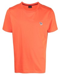 T-shirt à col rond brodé orange PS Paul Smith