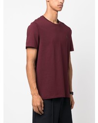 T-shirt à col rond brodé pourpre foncé Polo Ralph Lauren
