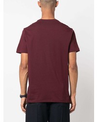 T-shirt à col rond brodé pourpre foncé Polo Ralph Lauren