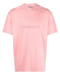 T-shirt à col rond brodé rose Carhartt WIP