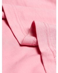 T-shirt à col rond brodé rose Alexander McQueen