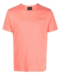 T-shirt à col rond brodé rose Peuterey