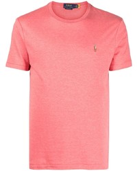 T-shirt à col rond brodé rose Polo Ralph Lauren