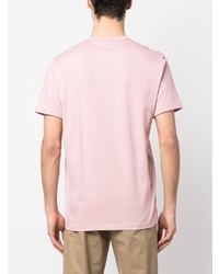 T-shirt à col rond brodé rose Fred Perry