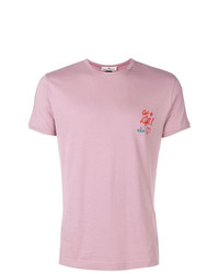T-shirt à col rond brodé rose Vivienne Westwood