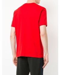 T-shirt à col rond brodé rouge CK Calvin Klein