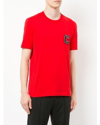 T-shirt à col rond brodé rouge CK Calvin Klein