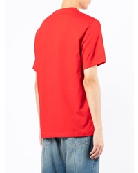 T-shirt à col rond brodé rouge Kenzo