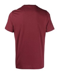 T-shirt à col rond brodé rouge Barbour