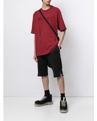 T-shirt à col rond brodé rouge Rick Owens X Champion