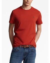 T-shirt à col rond brodé rouge Polo Ralph Lauren