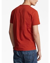 T-shirt à col rond brodé rouge Polo Ralph Lauren