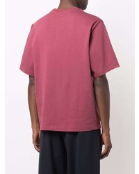 T-shirt à col rond brodé rouge Kenzo