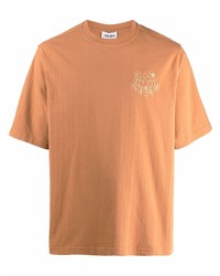 T-shirt à col rond brodé tabac Kenzo