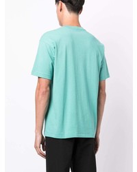 T-shirt à col rond brodé turquoise Chocoolate