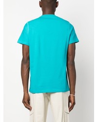 T-shirt à col rond brodé turquoise ARTE