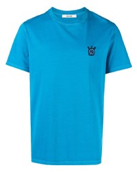 T-shirt à col rond brodé turquoise Zadig & Voltaire