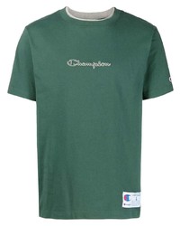 T-shirt à col rond brodé vert foncé Carhartt WIP