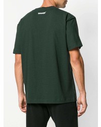 T-shirt à col rond brodé vert foncé Alexander Wang