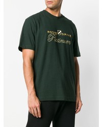 T-shirt à col rond brodé vert foncé Alexander Wang