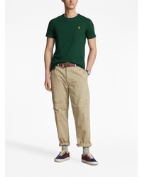 T-shirt à col rond brodé vert foncé Polo Ralph Lauren