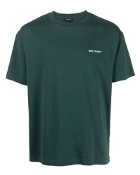 T-shirt à col rond brodé vert foncé Ron Dorff