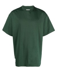 T-shirt à col rond brodé vert foncé WTAPS