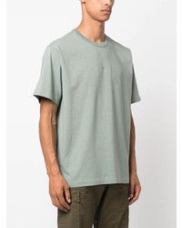 T-shirt à col rond brodé vert menthe Stone Island