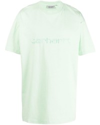 T-shirt à col rond brodé vert menthe Carhartt WIP