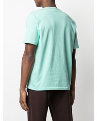 T-shirt à col rond brodé vert menthe Stone Island