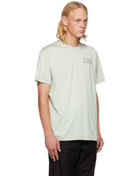 T-shirt à col rond brodé vert menthe Alexander McQueen