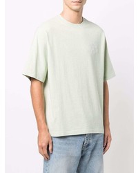 T-shirt à col rond brodé vert menthe Kenzo