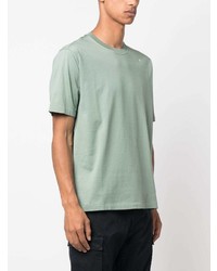 T-shirt à col rond brodé vert menthe Stone Island