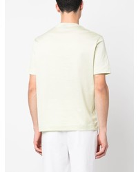 T-shirt à col rond brodé vert menthe Emporio Armani