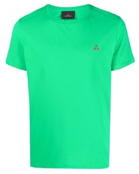 T-shirt à col rond brodé vert menthe Peuterey