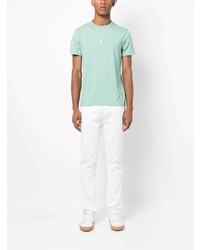 T-shirt à col rond brodé vert menthe Polo Ralph Lauren