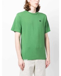 T-shirt à col rond brodé vert AAPE BY A BATHING APE