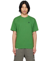 T-shirt à col rond brodé vert AAPE BY A BATHING APE