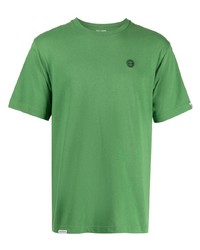 T-shirt à col rond brodé vert AAPE BY A BATHING APE