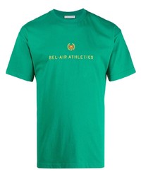 T-shirt à col rond brodé vert BEL-AIR ATHLETICS