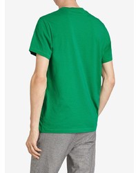 T-shirt à col rond brodé vert Burberry