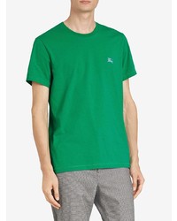 T-shirt à col rond brodé vert Burberry