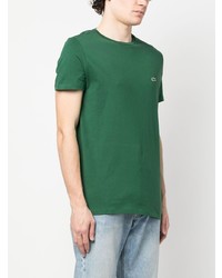 T-shirt à col rond brodé vert Lacoste