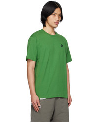 T-shirt à col rond brodé vert AAPE BY A BATHING APE