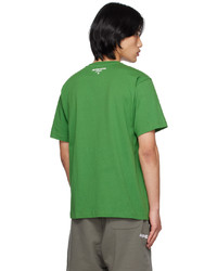 T-shirt à col rond brodé vert AAPE BY A BATHING APE